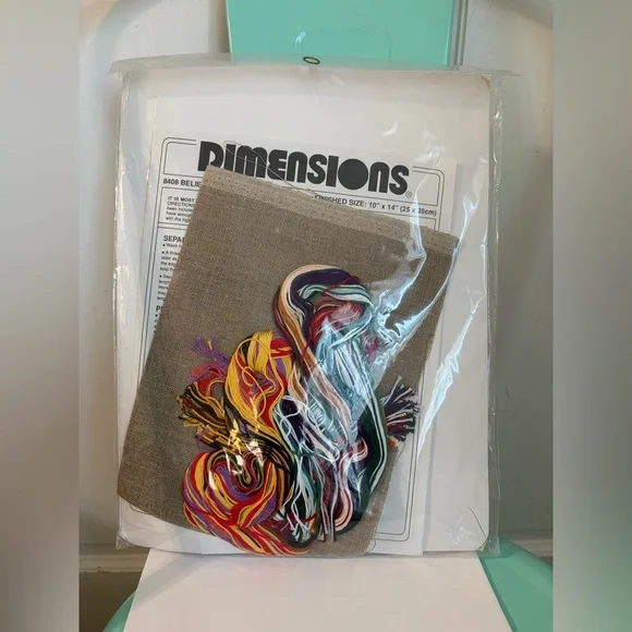 New Dimensions Mary Engelbreit BELIEVE Santa Counted Cross Stitch Kit 8408 - Picture 2 of 2